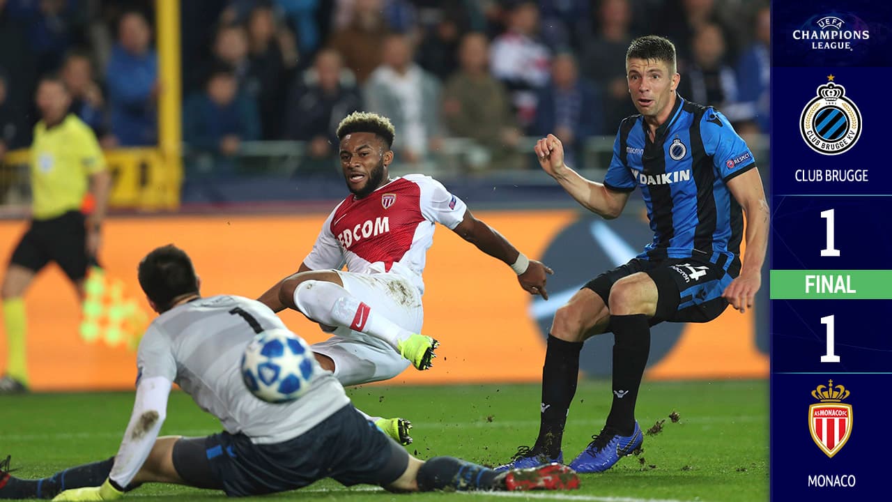 Thierry Henry debutó como DT en la Champions y su Mónaco empató a un gol con el Brujas