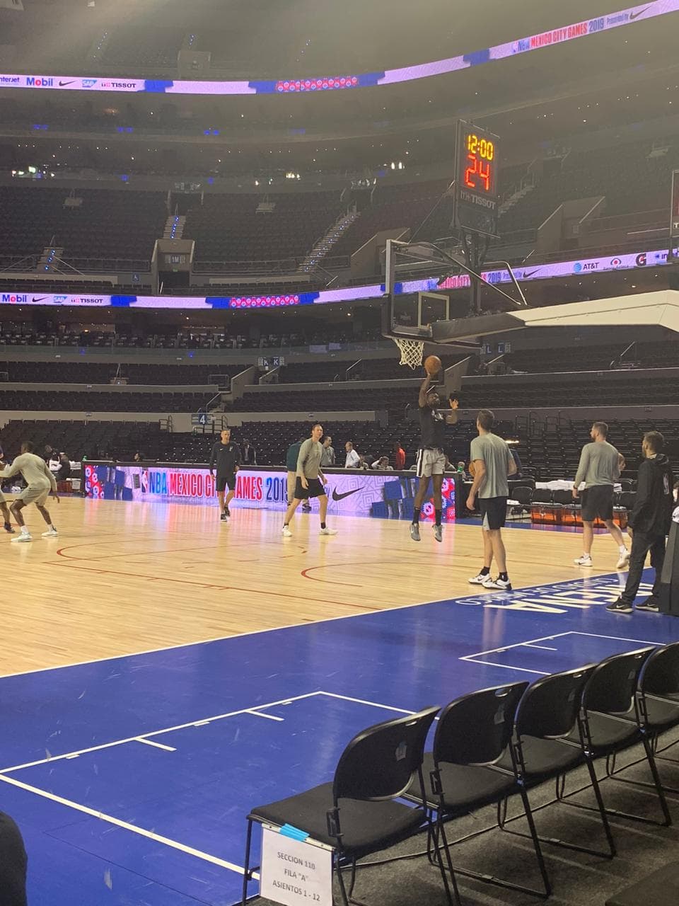 El Arena Ciudad de México esta listo para albergar el duelo de la NBA entre Spurs y Suns.