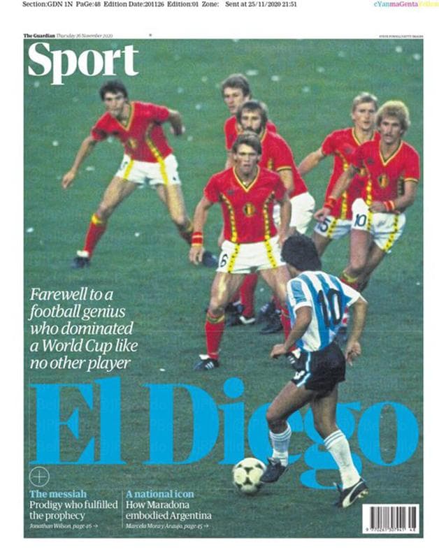 Así reaccionó la prensa mundial al fallecimiento de Maradona | El deceso de la leyenda argentina ocupó las portadas de los principales diarios alrededor del mundo.