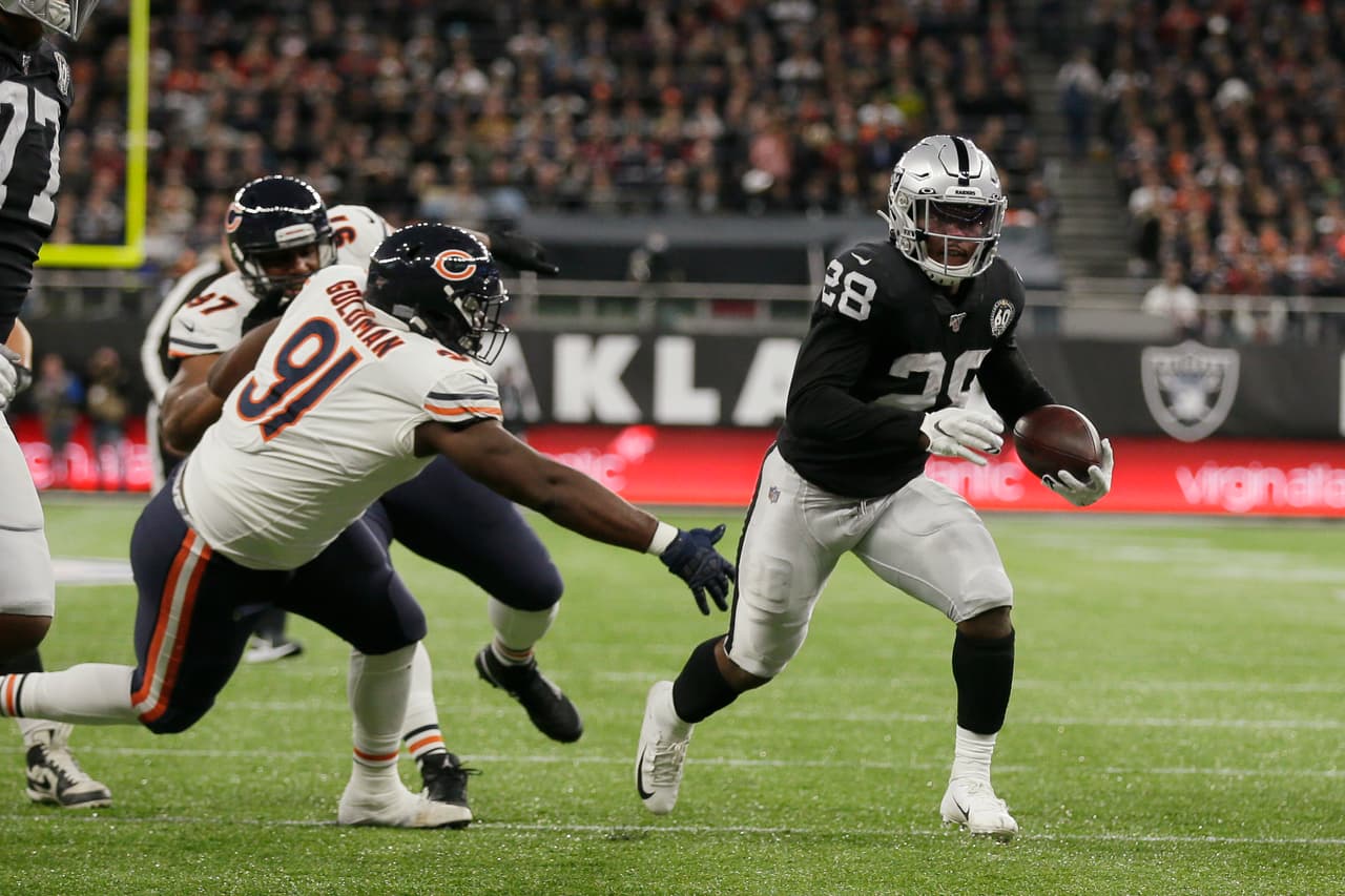 Los Raiders vencieron 24-21 a los Chicago Bears, en el estadio del Tottenham en Londres, y se ponen 3-2 en la temporada.