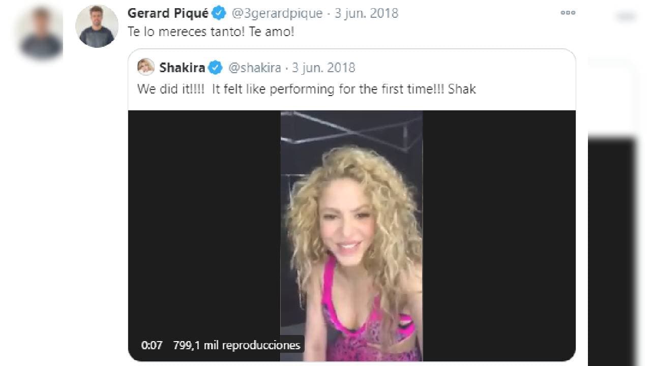 “Te lo mereces tanto! Te amo!”, expresó el español en sus redes sociales.