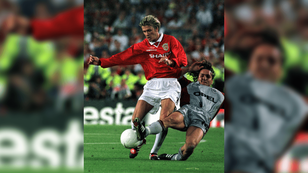 <b>Intenso juego</b>
<br>- Desde los primeros minutos, ambos equipos mostraron su fortaleza física y buscaron imponer condiciones.
<br>- Aquí aparece David Beckham en escena, de los jugadores que mejor desempeño tuvo aquella noche en Barcelona.