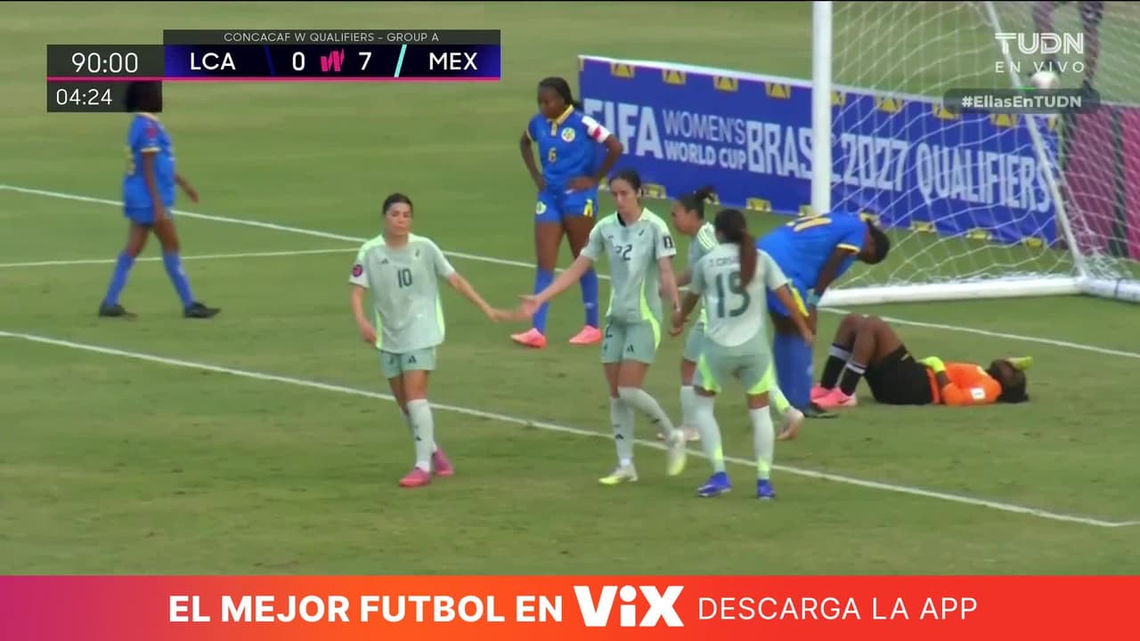 ¡Una tremenda goleada! México le clavó el séptimo a Santa Lucía