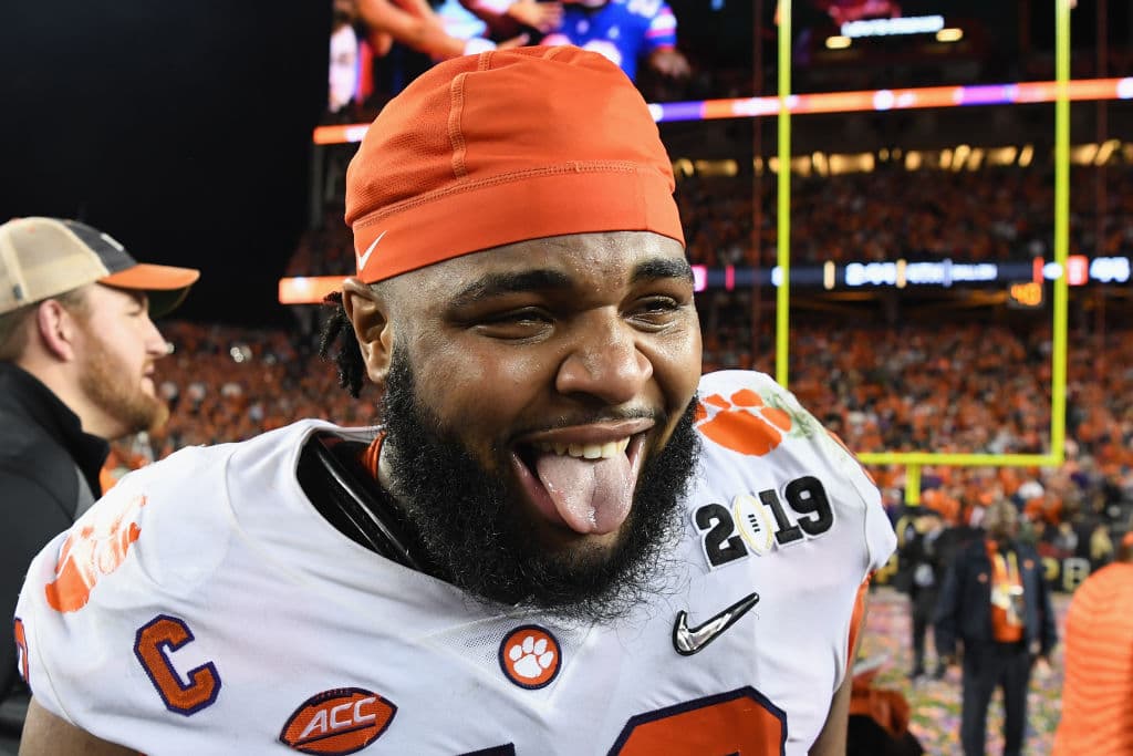 <b>13) Christian Wilkins (Clemson, DT)</b>, el frontal de los Tigers podría ser el nuevo integrante en la defensa de los Miami Dolphins.