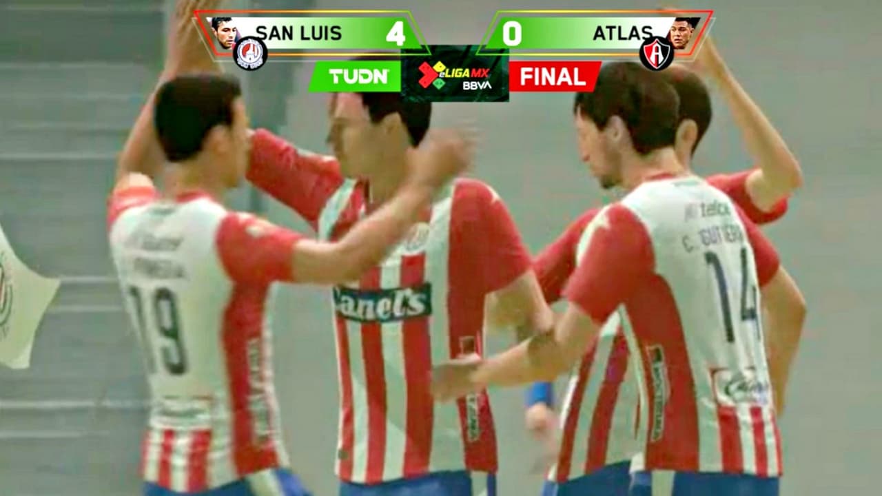 ¿Jugaron sin defensa? Atlético San Luis vapulea al Atlas en la eLiga