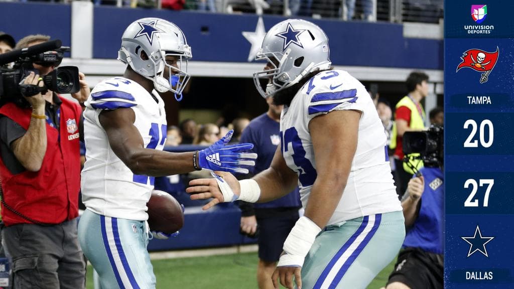 Los Cowboys derrotaron a Tampa Bay y conquistaron el título del Este de la NFC. Los Bucs acumulan su quinta temporada consecutiva de 10 o más derrotas.