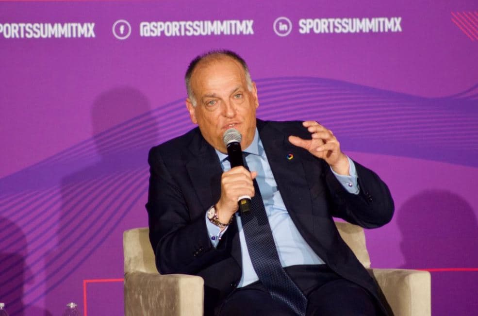 Javier Tebas en un evento en la Ciudad de México.