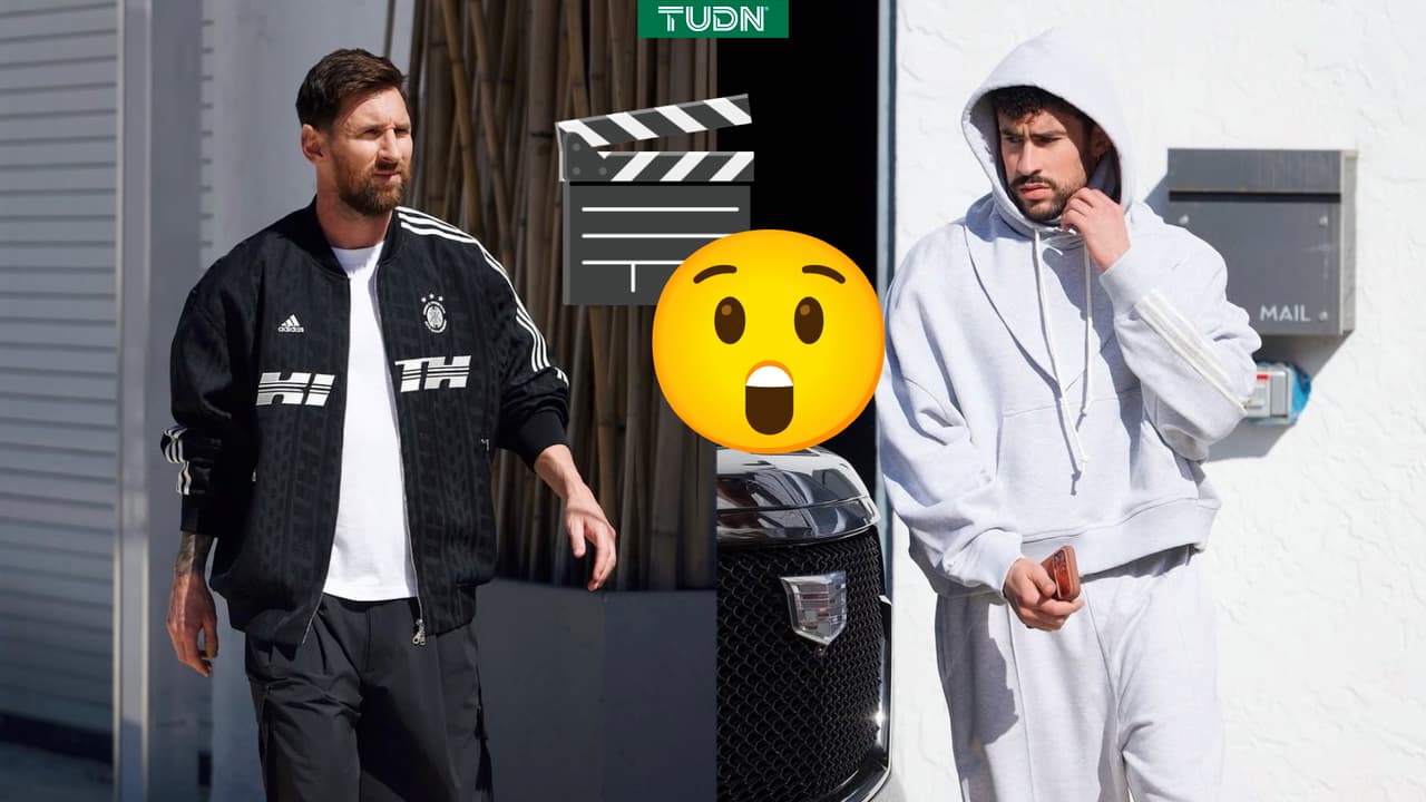 ¡Queeé! Captan a Messi y Bad Bunny filmando un proyecto 'secreto'