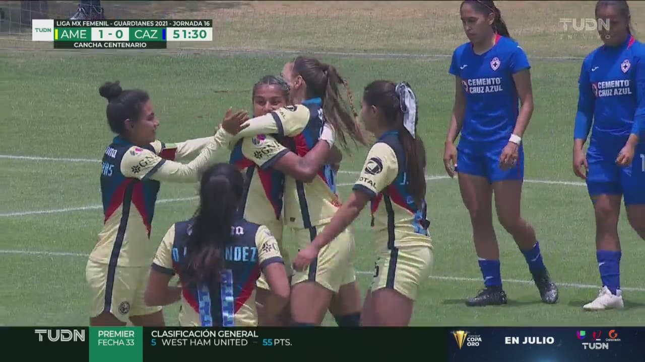 ¡Gol de las Águilas! Janelly Farías anota el 2-0 para América