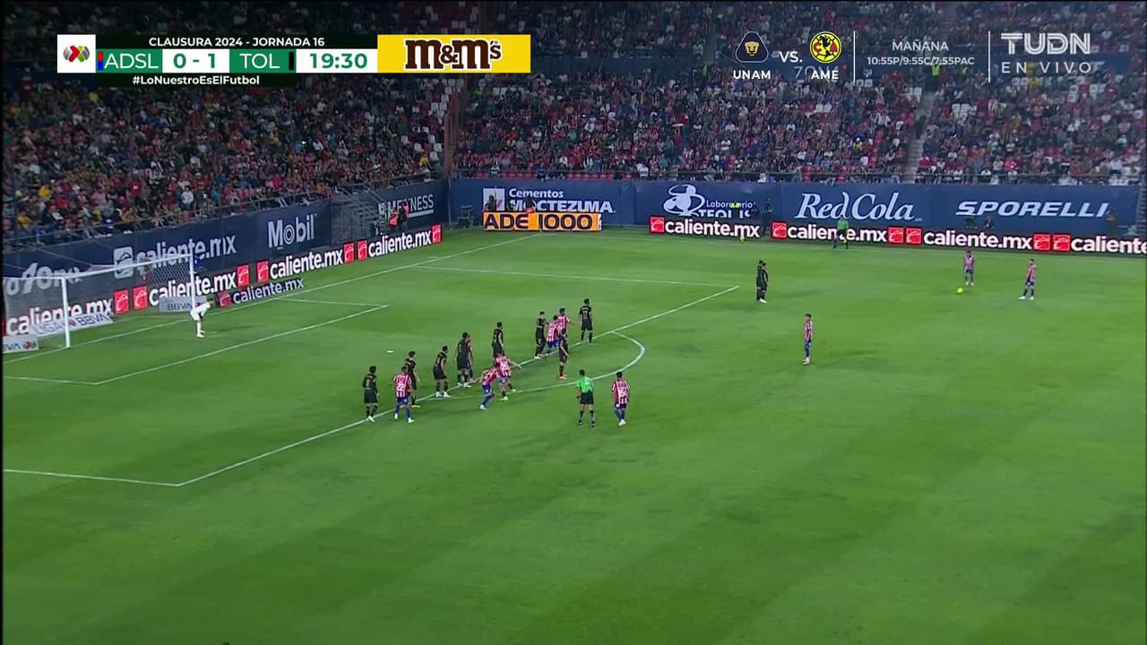 ¡GOOOL! Unai Bilbao anota para Atlético San Luis.