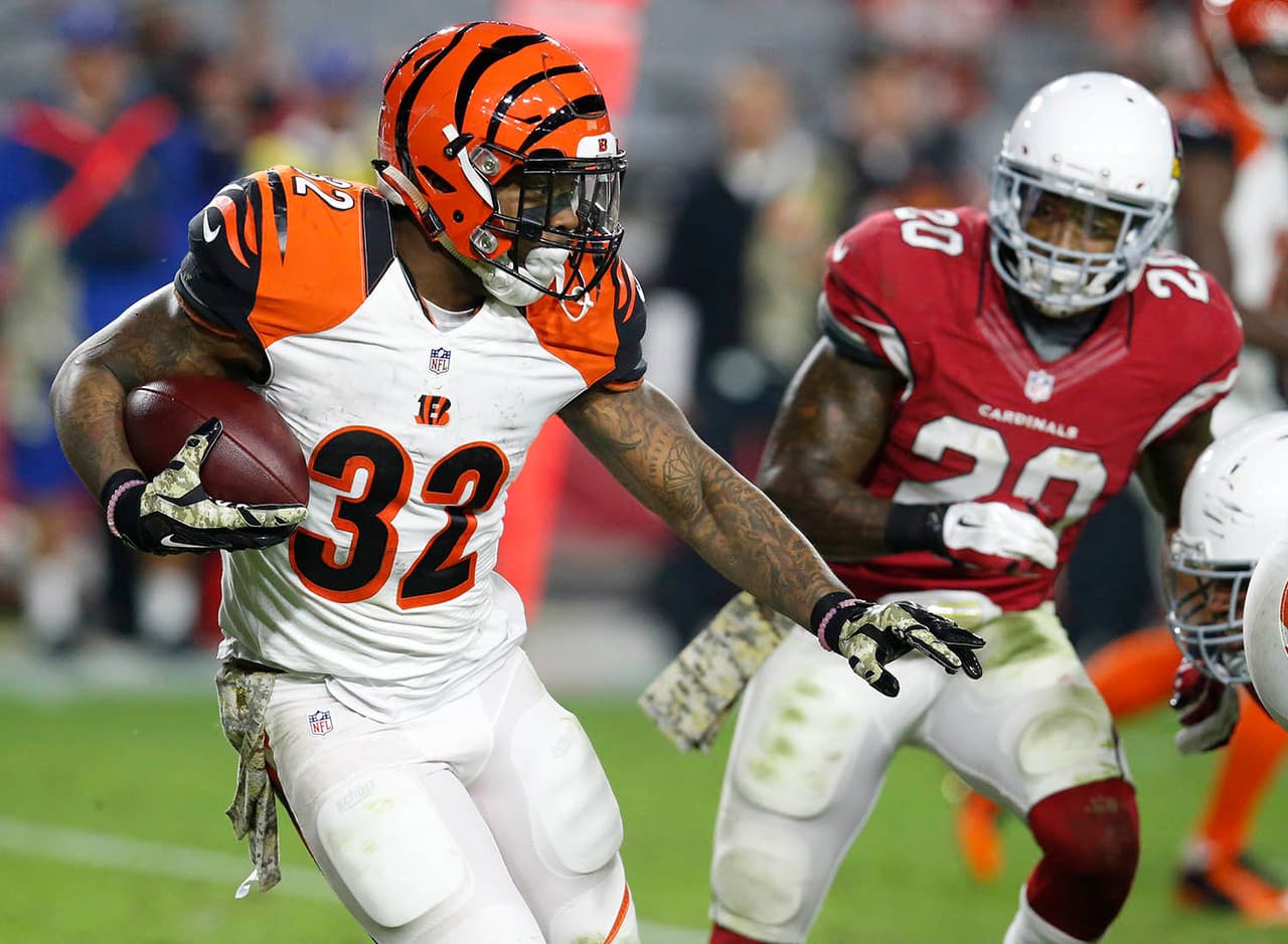 25.- Jeremy Hill, RB, Cincinnati Bengals.- 16.5 puntos.