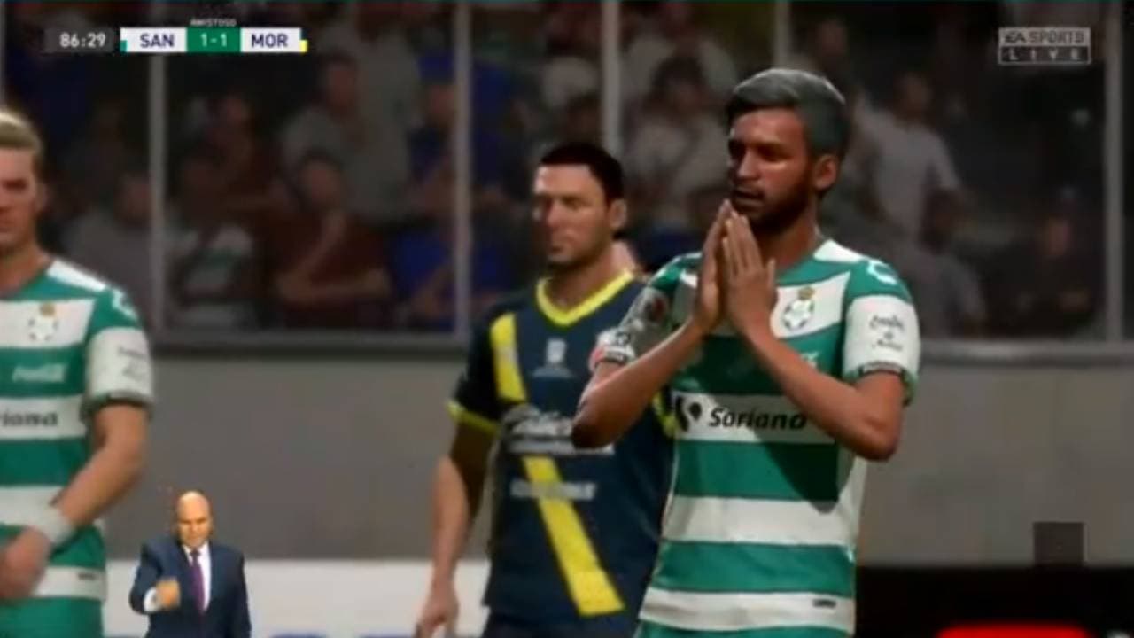 Santos falló un penal y el empate a un gol pone en peligro su clasificación a la Fiesta Grande del futbol virtual.