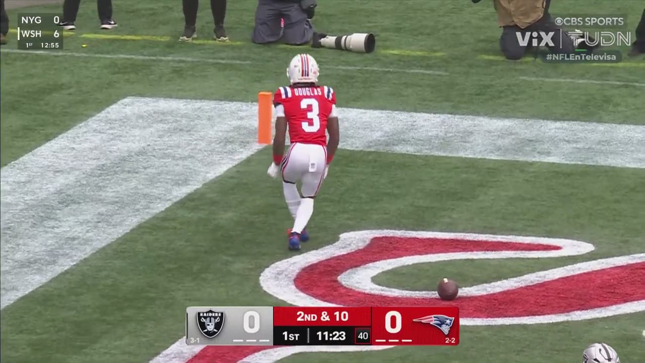 ¡Suelta el brazo! Touchdown de Drake Maye con Demario Douglas