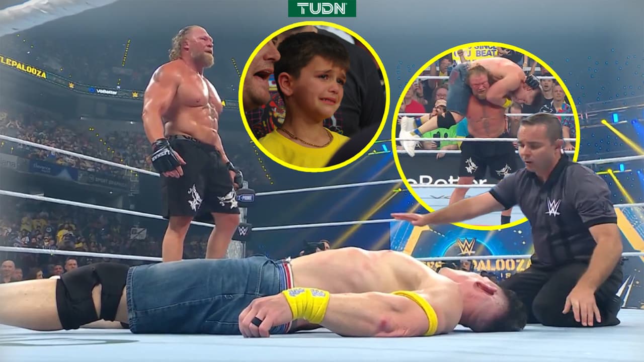 Dura imagen: ¡Brock Lesnar humilla y despedaza a John Cena!