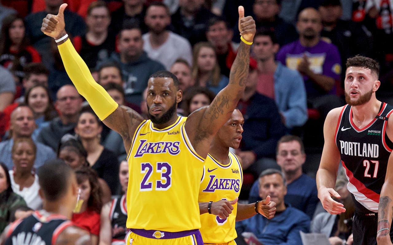 LeBron James lideró a Los Angeles Lakers al triunfo 114-110 como visitantes sobre Portland Trail Blazers este sábado.
