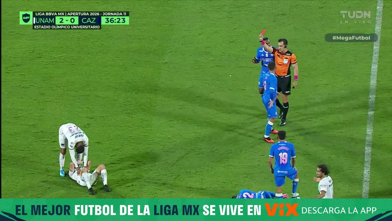 ¡Qué hiciste 'Chino'! César Huerta perdió la cabeza y deja a los Pumas con diez