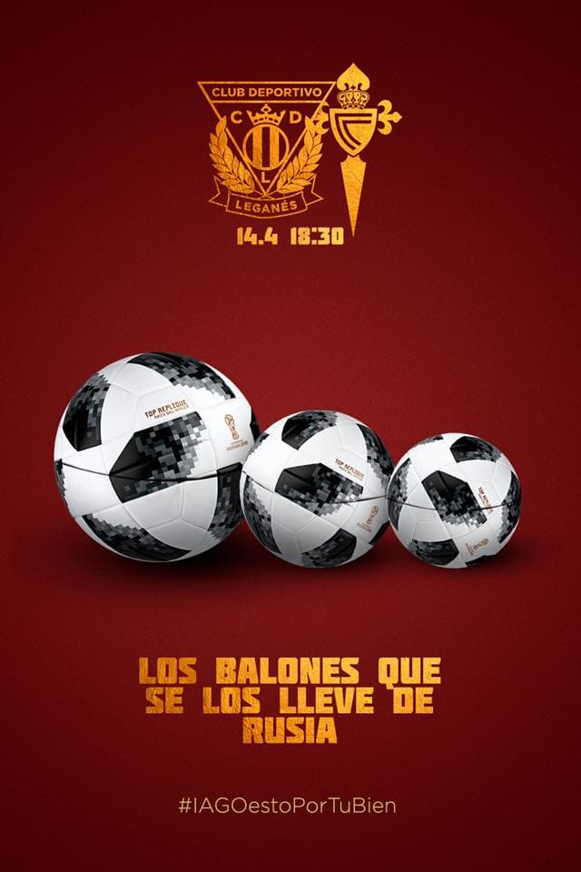 En la época del Mundial de Rusia 2018 sacaron este para el juego ante el Celta de Vigo enfocada a su delantero Iago Aspas.