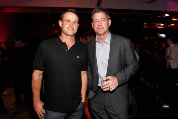 El tenista estadounidense Andy Roddick llegó para divertirse.