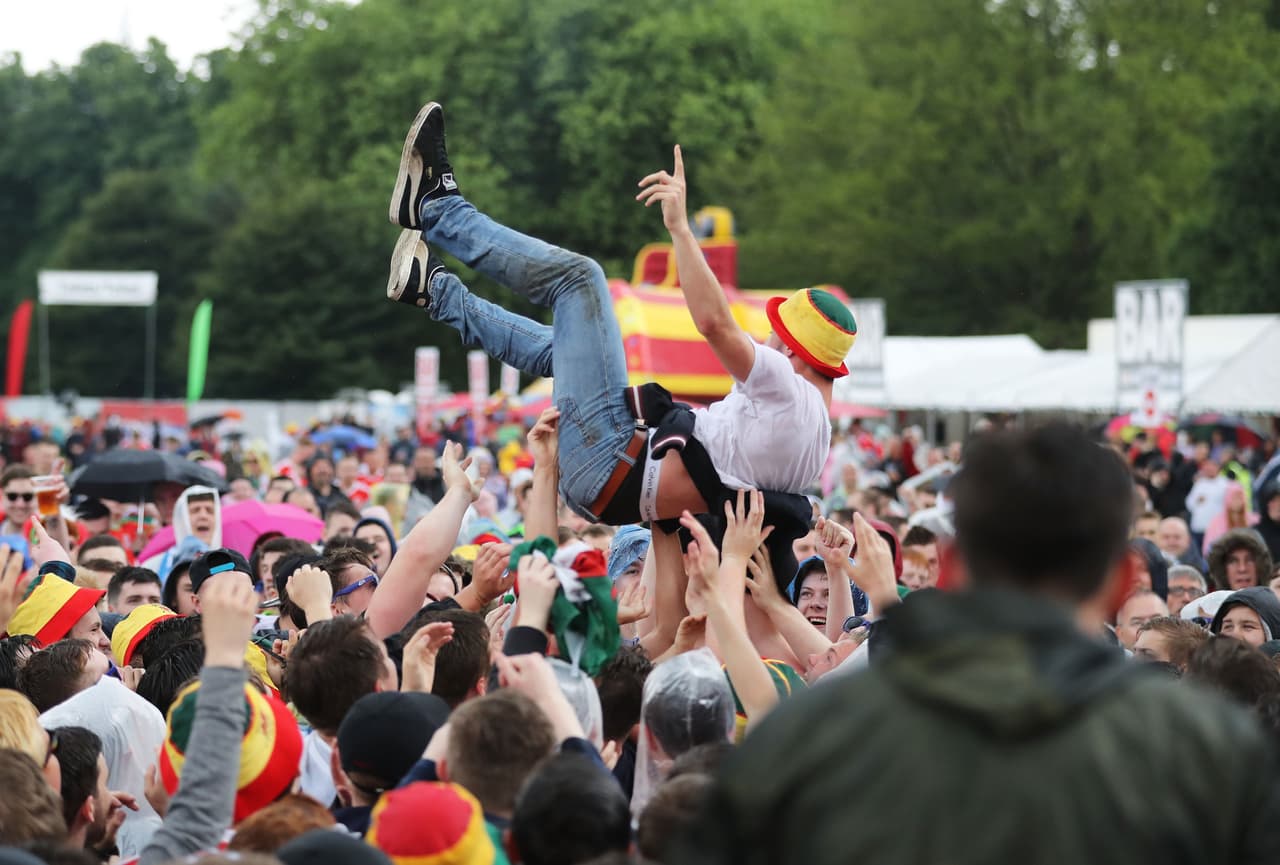 En Gales también hubi una Fan Zone en la capital del país en Bute Park.