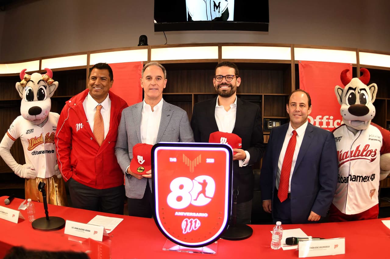 Diablos Rojos del México presenta logo de su 80 aniversario
