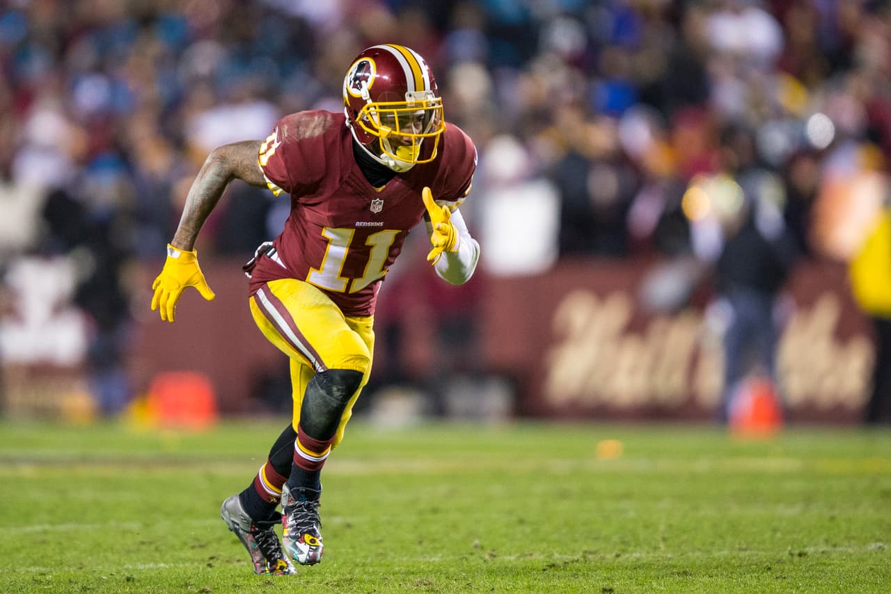 Washington Redskins wide receiver DeSean Jackson (11) breaks from the line during the game against the Carolina Panthers, Monday, December 19, 2016 Landover, MD. The Panthers defeated the Redskins 26-15. (Al Tielemans via AP Images)