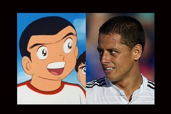 Desde que salió a Chivas, a Javier Hernández lo ha perseguido el parecido con Bruce, de los 'Súper Campeones' y más ahora que se viste de blanco y le ha costado trabajo ser titular. (Foto: Twitter)