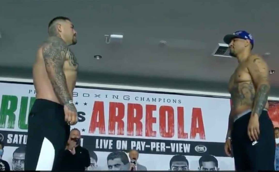 ¡Espectacular! Andy Ruiz luce increíble cuerpo en pesaje con Arreola
