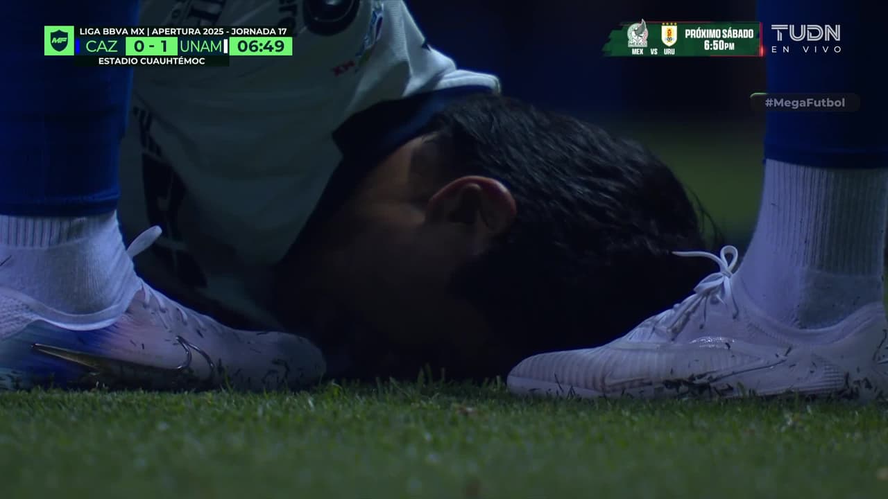 ¡Alarmas en Pumas! Escandalosa lesión de JJ Macías apenas iniciando el partido