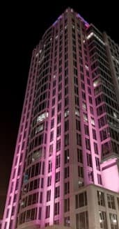 Museum of Science, University of Miami, New World Symphony, The Paramount Miami Worldcenter, Miami Tower y más edificios icónicos, se unieron para apoyar a los de David Beckham en su encuentro ante Nashville.