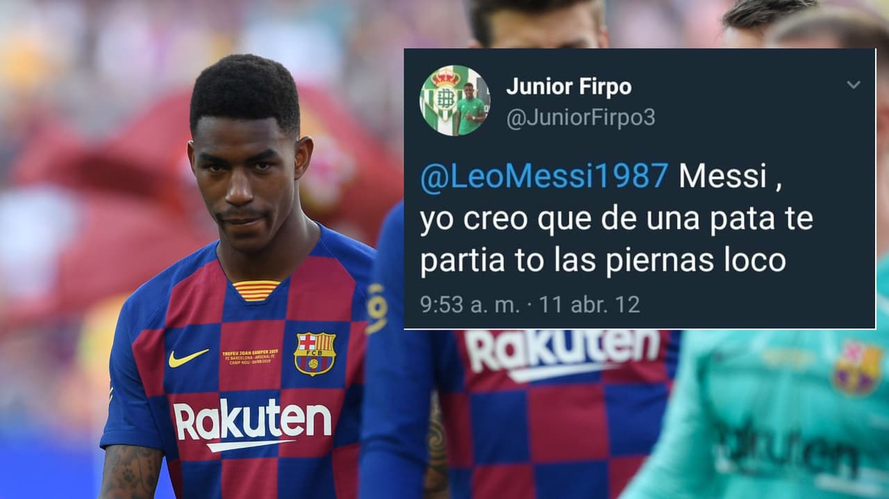 Siempre hay un tuit: Firpo odiaba a Messi y ahora es su compañero
