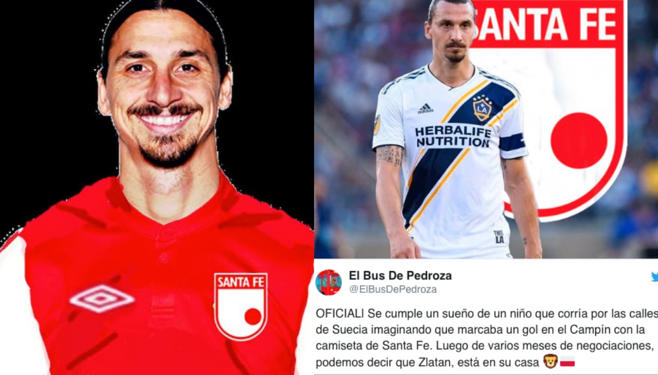 En redes sociales surgió el rumor de la llegada del sueco Zlatan Ibrahimovic del LA Galaxy de la MLS a Independiente Santa Fe en el fútbol colombiano, lo que generó hilarantes reacciones entre los usuarios.