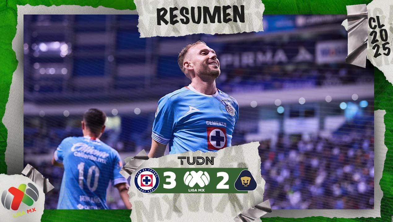 Resumen | Partidazo que termina con la victoria de Cruz Azul frente a Pumas