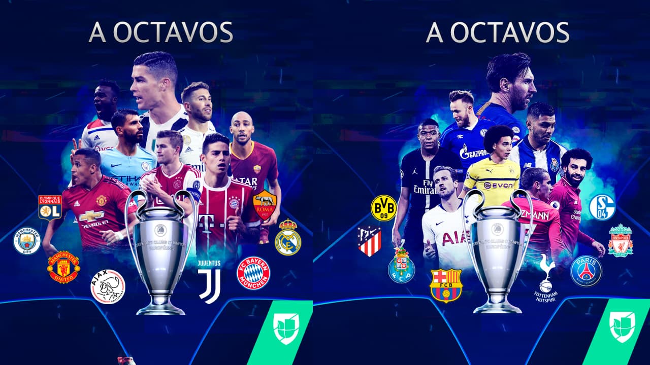 ¡A octavos de final! Estos son los equipos clasificados a la siguiente fase de la Liga de Campeones