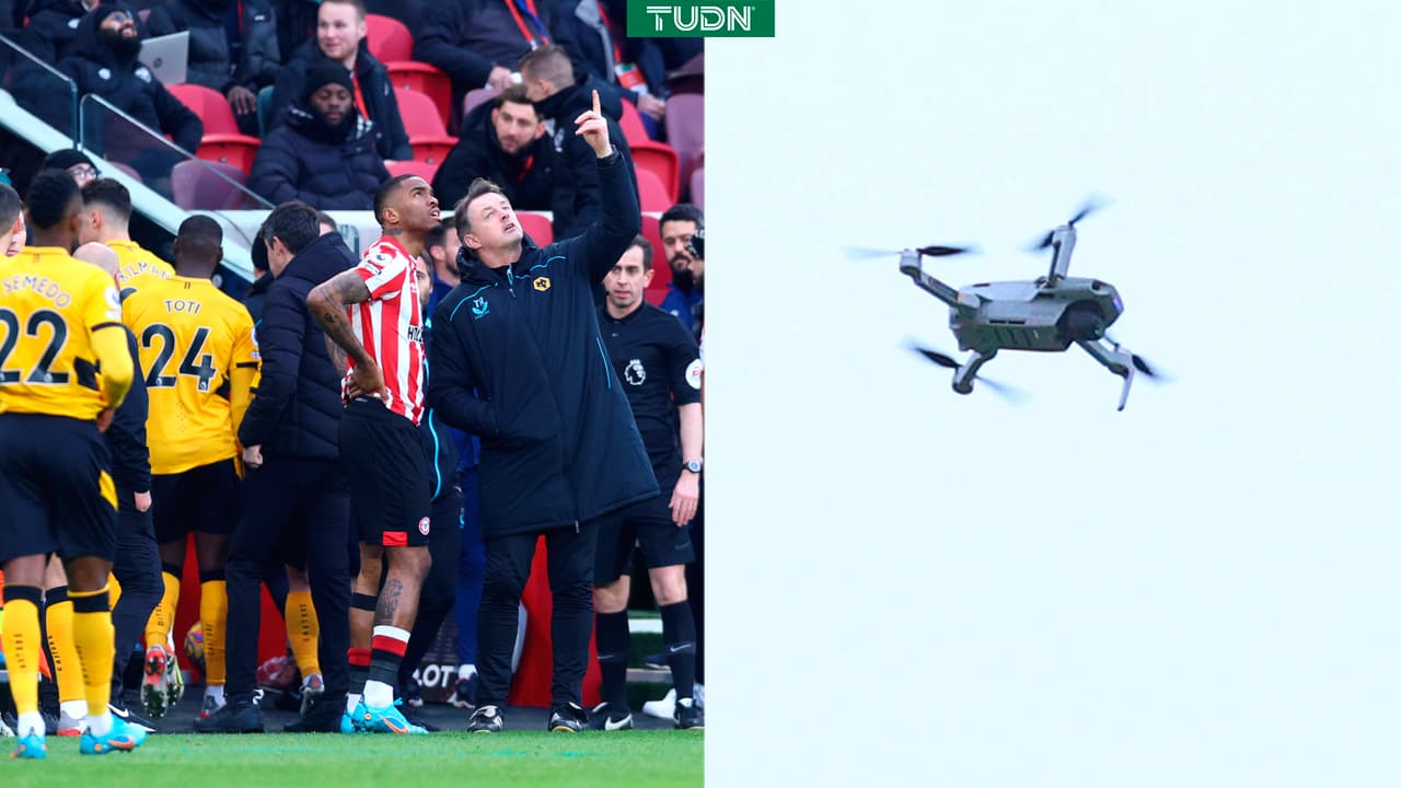 Momentos de tensión en el duelo del Wolverhampton por un dron