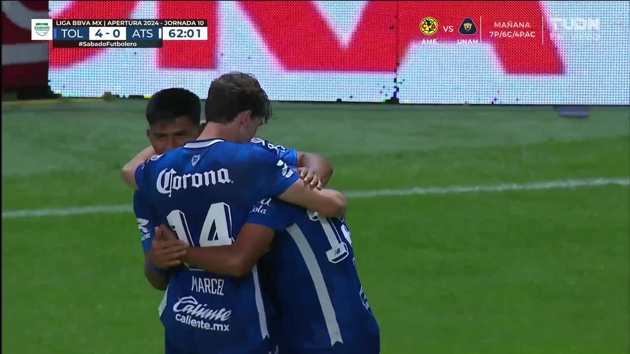 ¡Doblete! Violante cruza el trallazo y sigue la goleada sobre Atlas