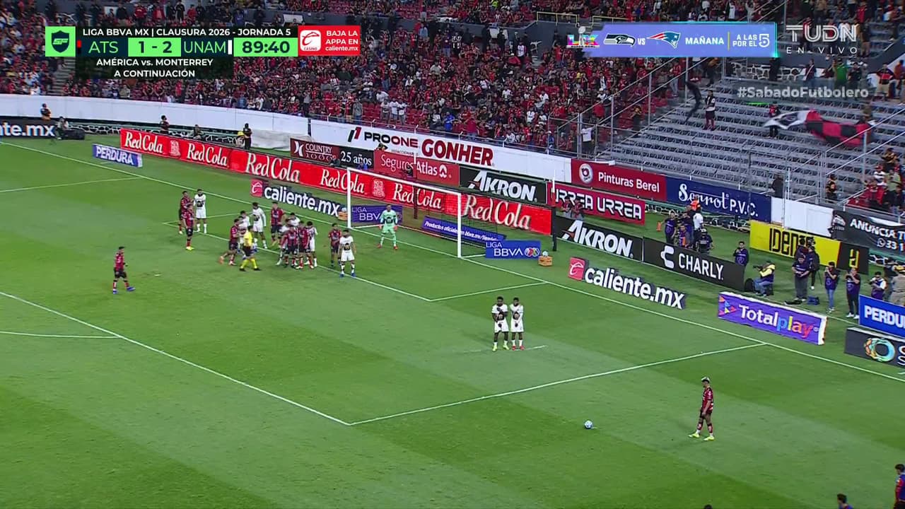 ¡GOL!  anota para Atlas. Manuel Capasso