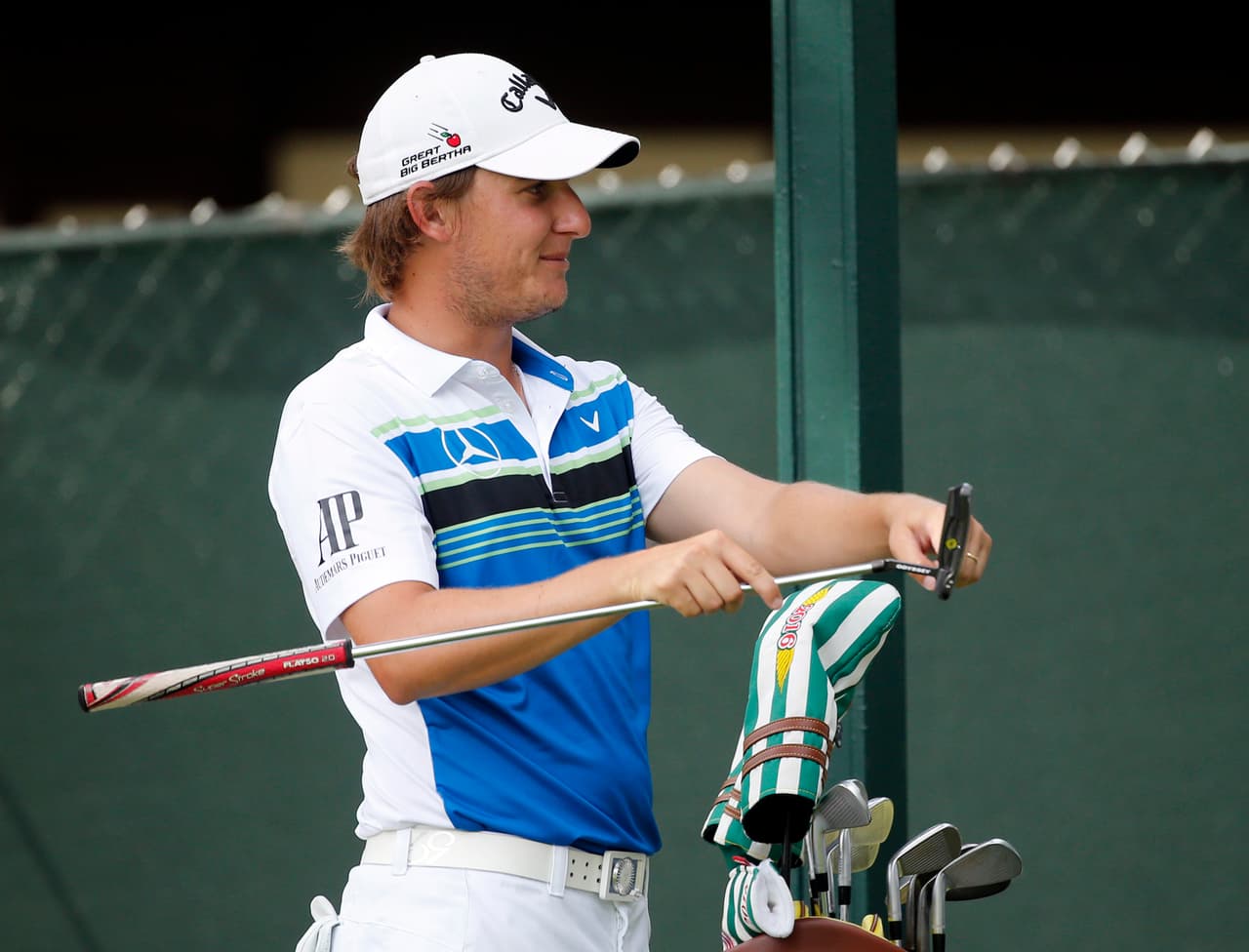 El argentino Emiliano Grillo durante su recorrido por la primera ronda del Campeonato de la PGA en Springfield, Nueva Jersey, el jueves 28 de julio de 2016. (AP Foto/Mike Groll)
