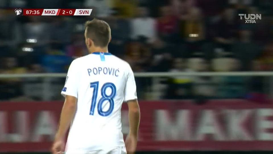 Tiro desviado de Denis Popovic