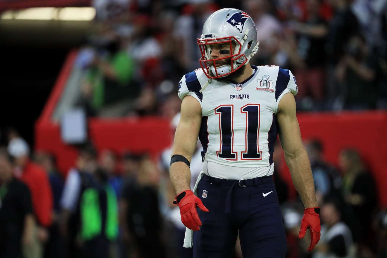 HOUSTON, TX - FEBRUARY 05: Julian Edelman #11 of the New England Patriots stands on the field prior to Super Bowl 51 against the Atlanta Falcons at NRG Stadium on February 5, 2017 in Houston, Texas. (Photo by Mike Ehrmann/Getty Images)