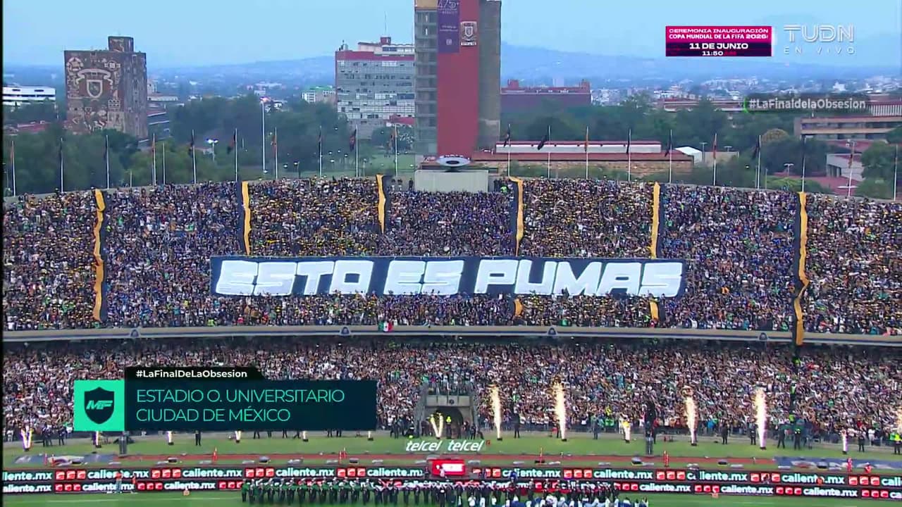 ¡La piel chinita! El Himno de Pumas frente a toda su afición ilusionada