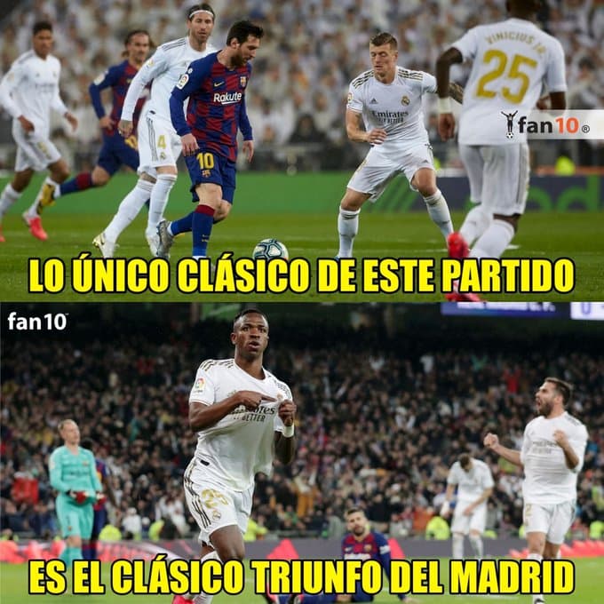 Los memes de El Clásico acabaron con el Barcelona, Messi e inlcuso figuraron Cristiano Ronaldo y Vinicius.