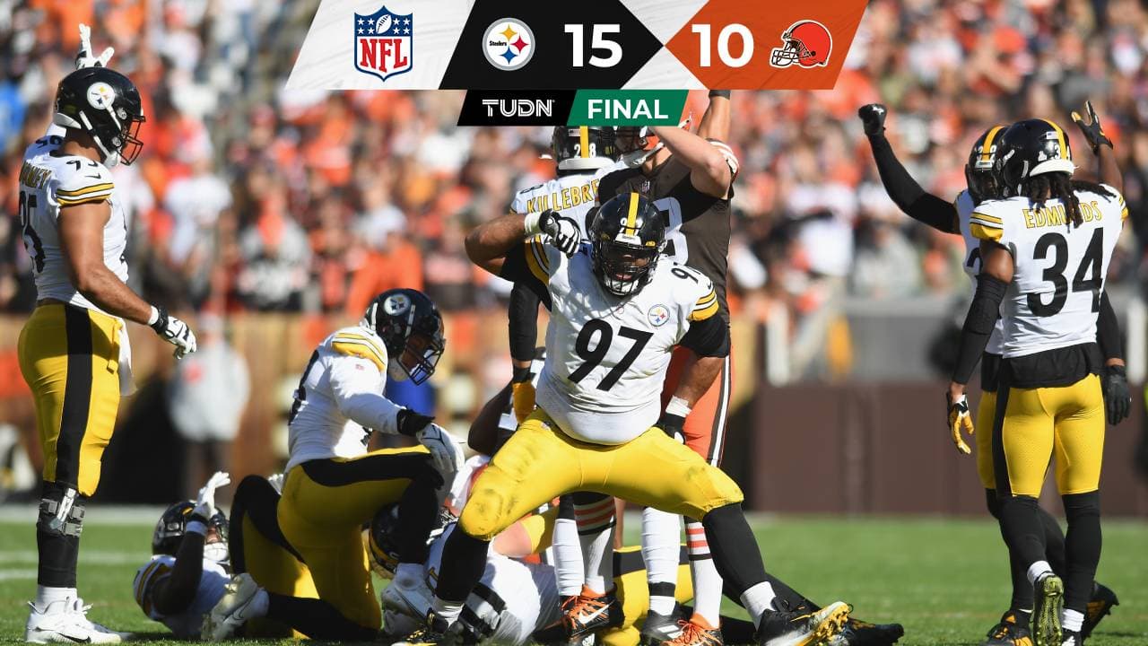 Steelers triunfa sobre Browns en accidentado partido de pocos puntos