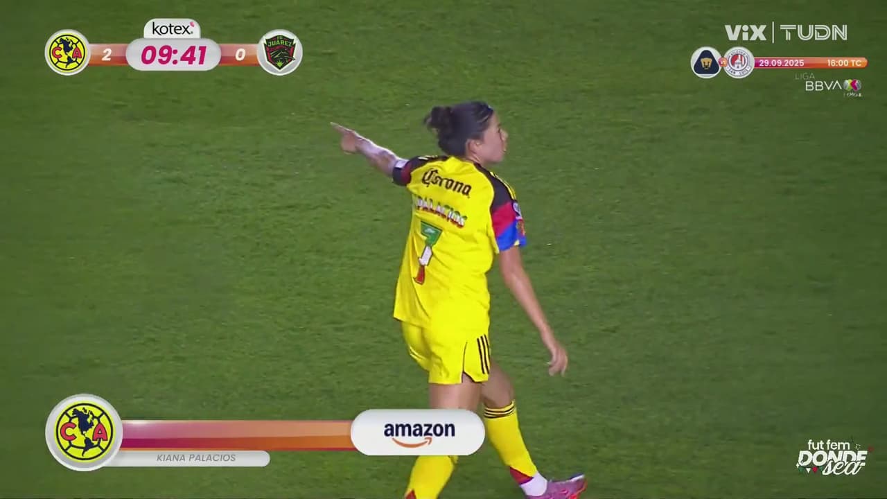 Kiana Palacios se adelanta para el 2-0 ¡El segundo de las Águilas!