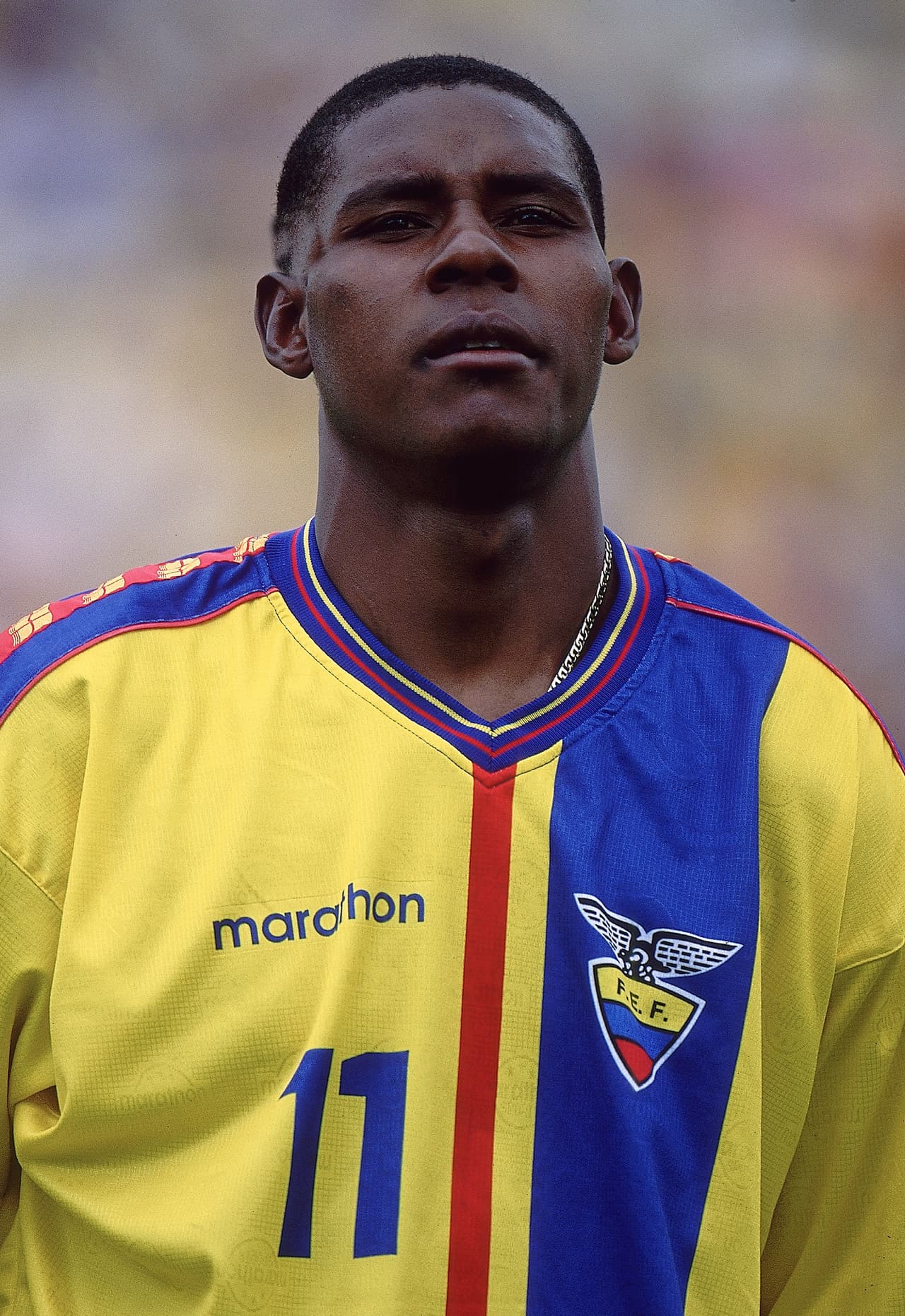 Agustín Delgado, anotó el gol del segundo triunfo para Ecuador en un partido clasificatorio para el Mundial de Corea-Japón 2002 en el estadio Atahualpa, Quito.