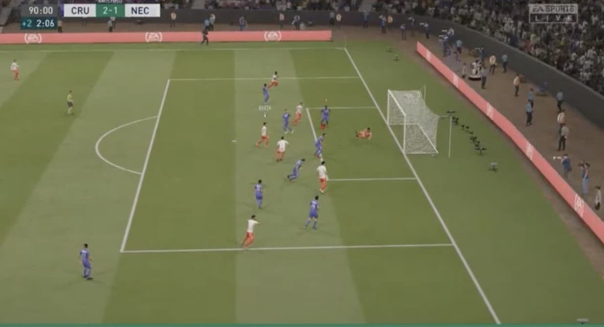 Cruz Azul no logra aguantar la ventaja y en la última jugada del partido Kevin Mercado se logra meter en el área de la Máquina para marcar el tanto del empate.