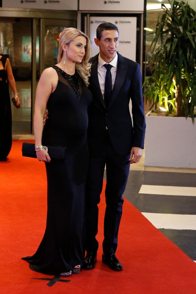 Angel di María y su señora, también se hicieron presentes.