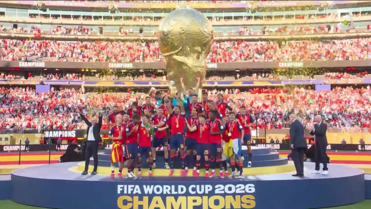 ¡Levantan el trofeo! ¡España es campeón de la Copa Mundial de la FIFA 2026!