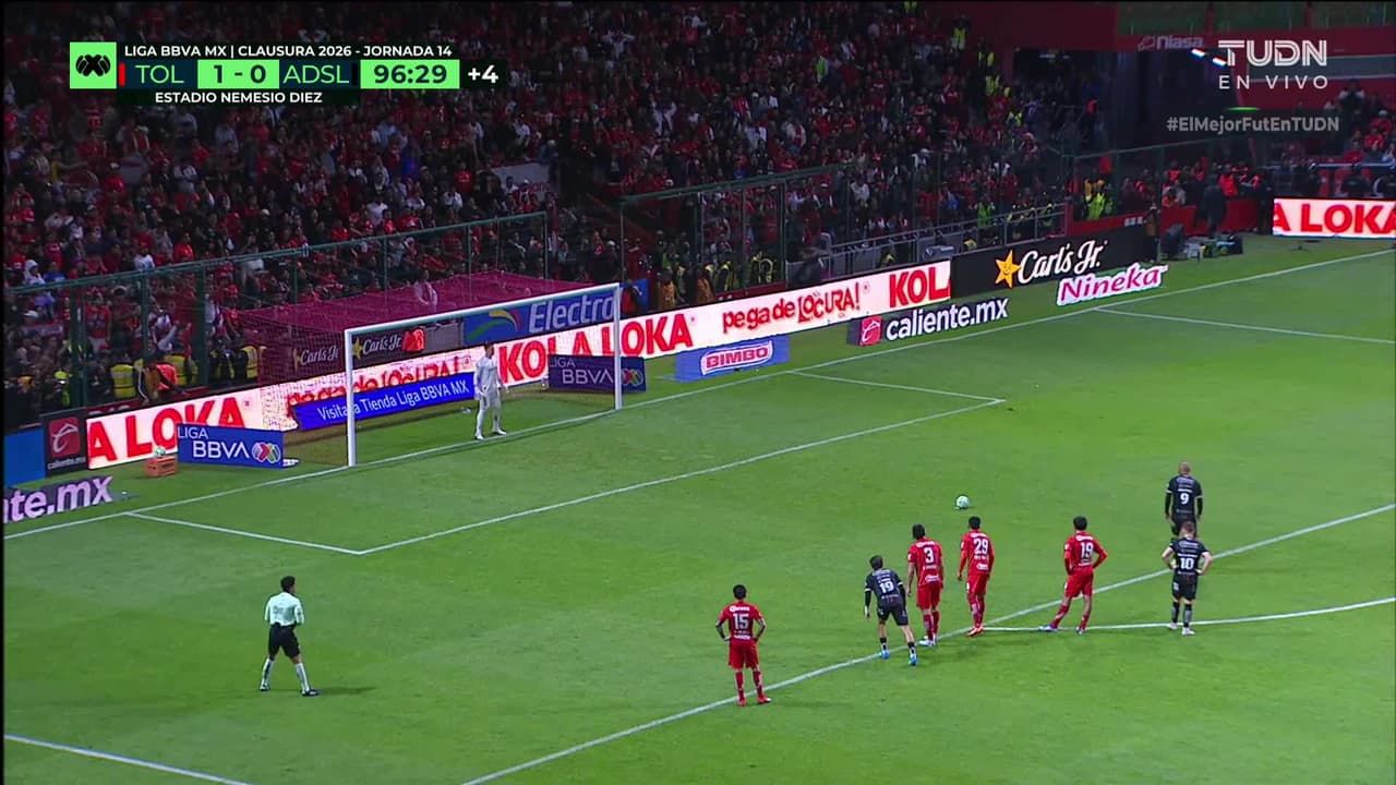 ¡GOL!  anota para Atlético San Luis. João Pedro