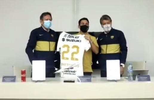 Pumas presenta a Battochio: "Juego con la pelota en los pies"