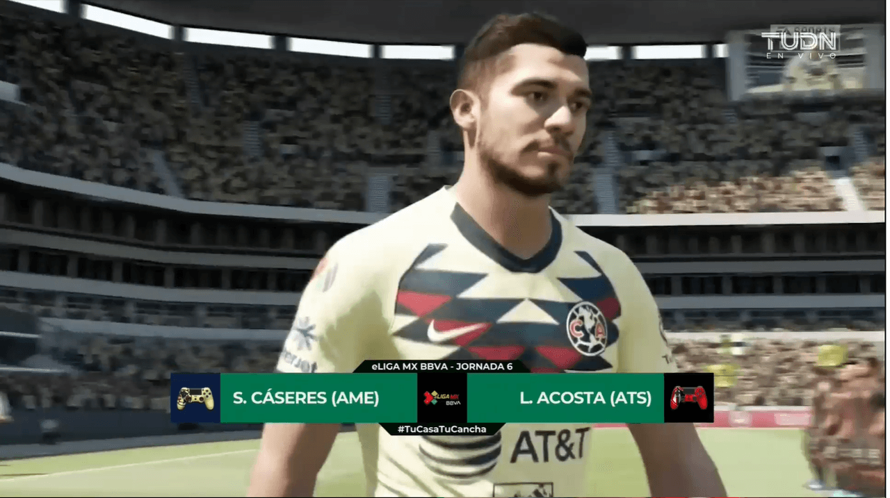 El América, a manos de Cáceres, vence por dos goles a el Atlas comandado por Acosta. Esta es la tercera victoria consecutiva de las Águilas en la eLiga MX.